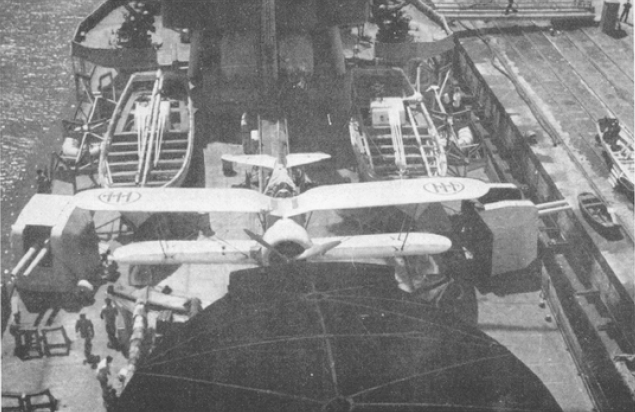 IMAM Ro. 43 floatplane on the Italian heavy cruiser Bolzano