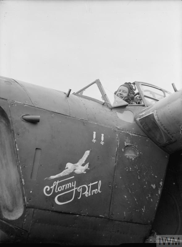 Sub Lieut C M Lock of Bournemouth is all smiles prior to take off in his plane Stormy Petrel to attack a convoy off Norway 6 May 1944