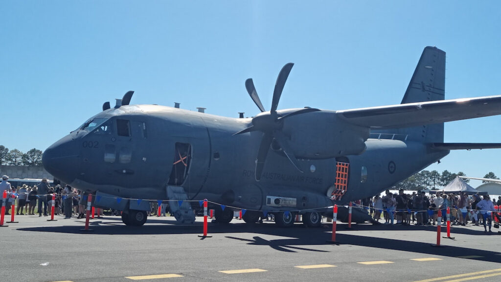 RAAF Alenia C-27J Spartan at the Newcastle Williamtown Air Show November 2023