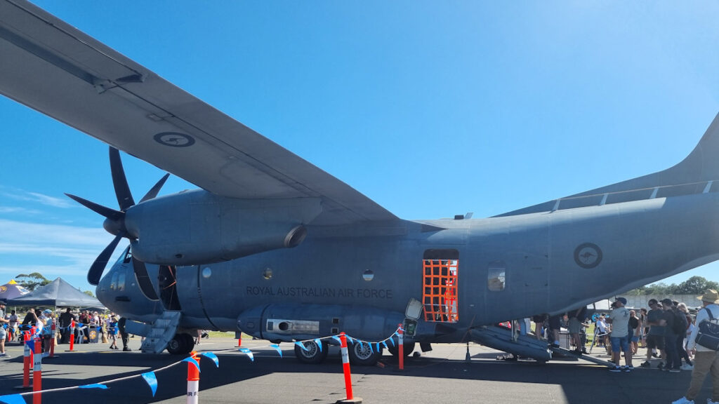 RAAF Alenia C-27J Spartan at the Newcastle Williamtown Air Show November 2023