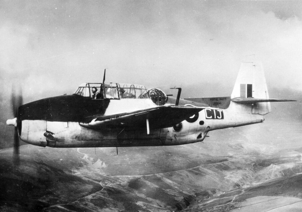 Grumman Avenger Mk.I (serial JZ150) from 711 NAS in flight