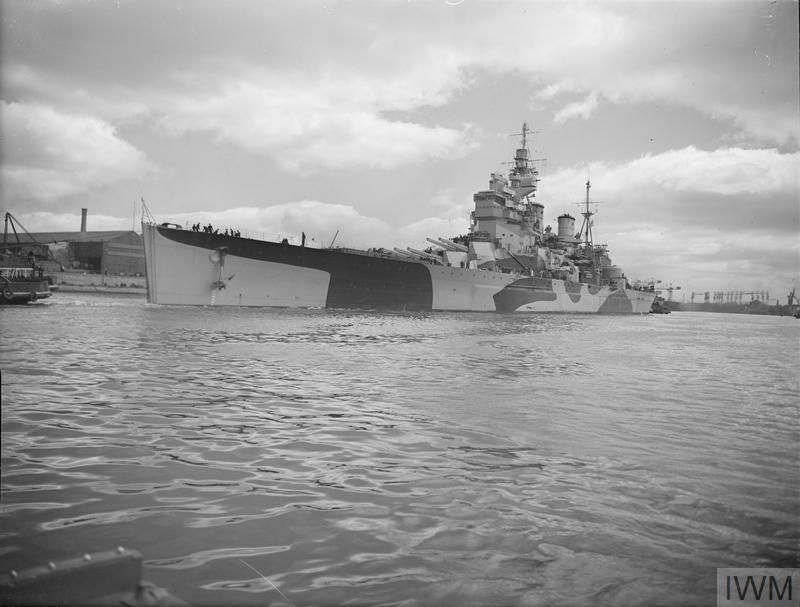 HMS Howe in Glasgow, July 1942