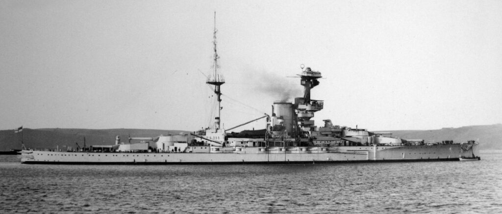 HMS Revenge in December 1931