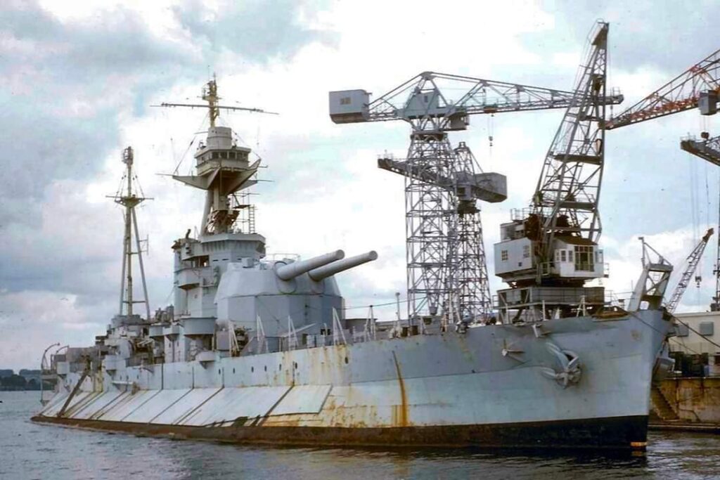 HMS Roberts in Devonport, Plymouth sometime in 1965, shortly before her scrapping