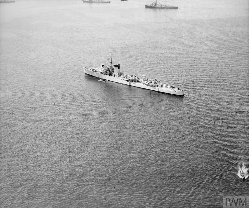 HNLMS Tromp at anchor in Mount's Bay, July 1, 1949