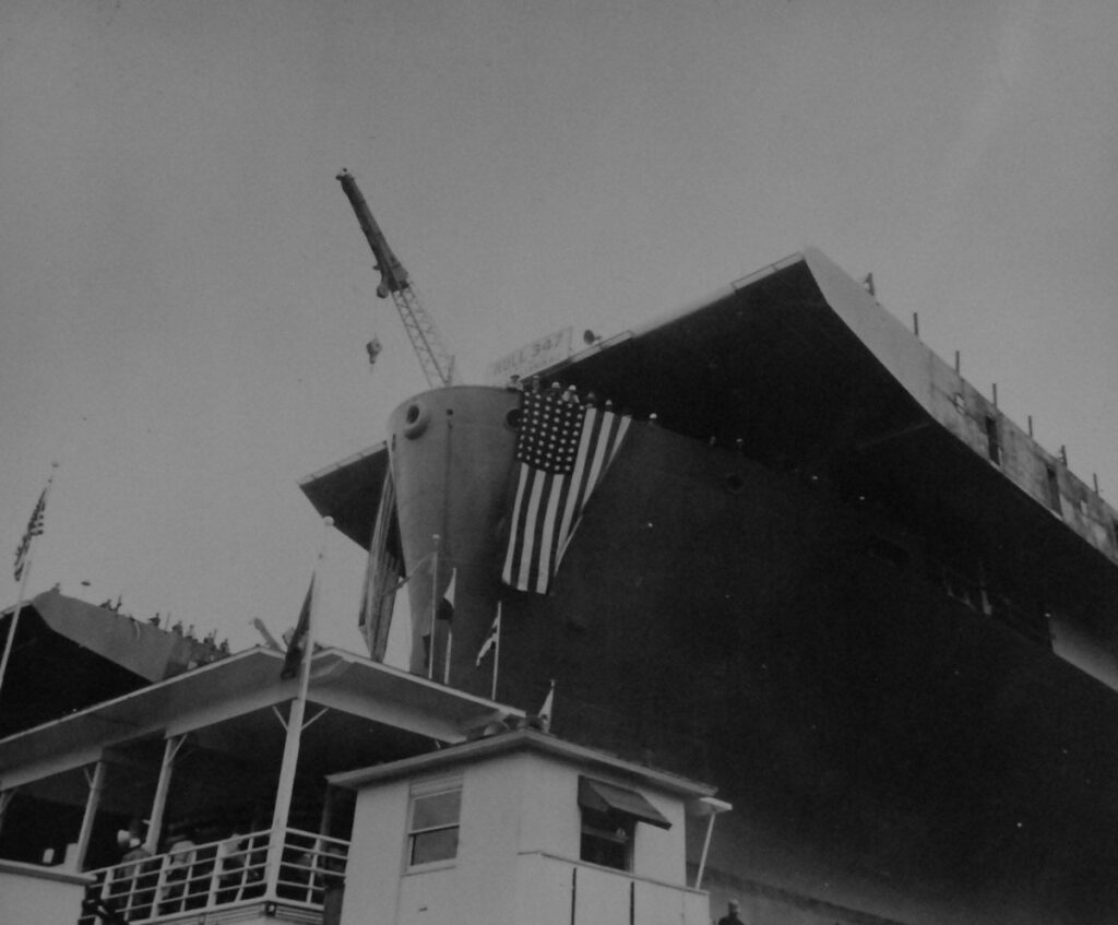 Matanikau (CVE-101), shown during launching, Monday, 22 May 1944