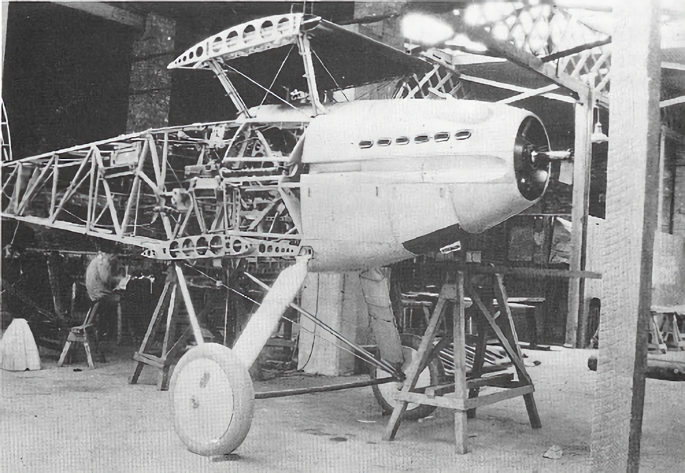 The Pipit prototype (N232) under construction at Parnall's Yate works 1927-28