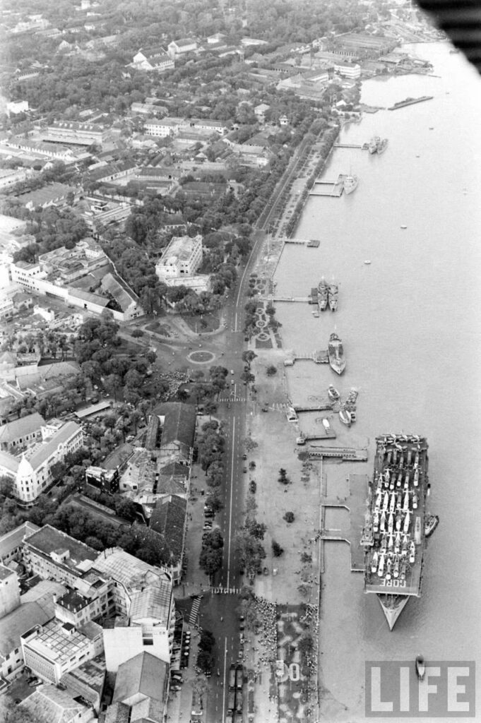 USNS Core (T-AKV 41) in Saigon, 1960s.