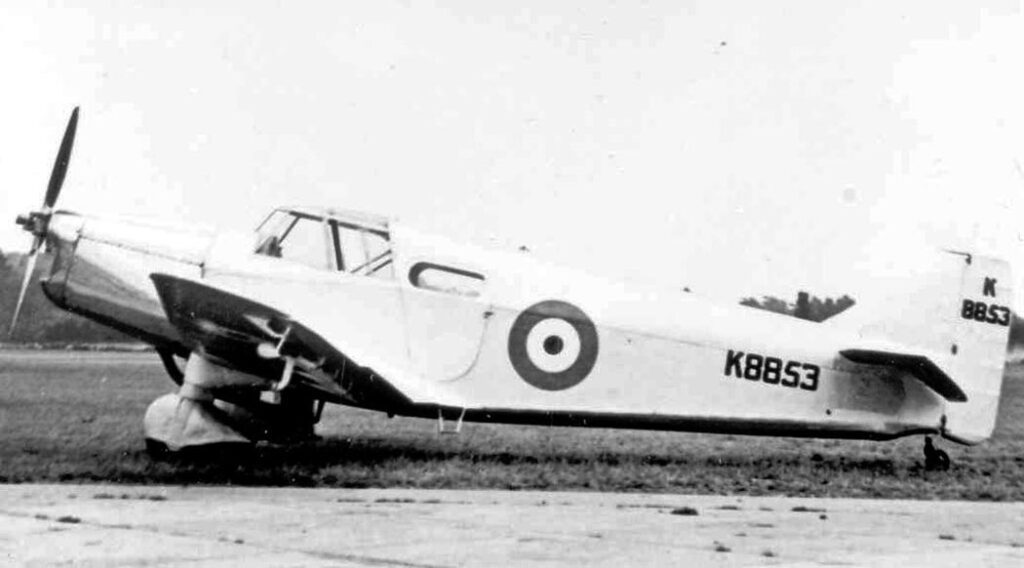 Parnall Heck 2C (K8853) built to an Air Ministry contract and used for experimental purposes