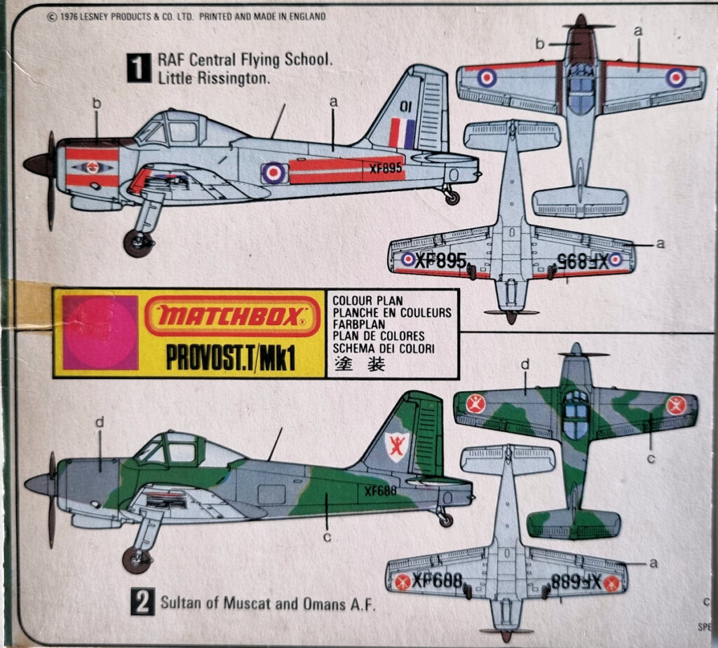 Painting Guide Provost T Mk.1 by Matchbox