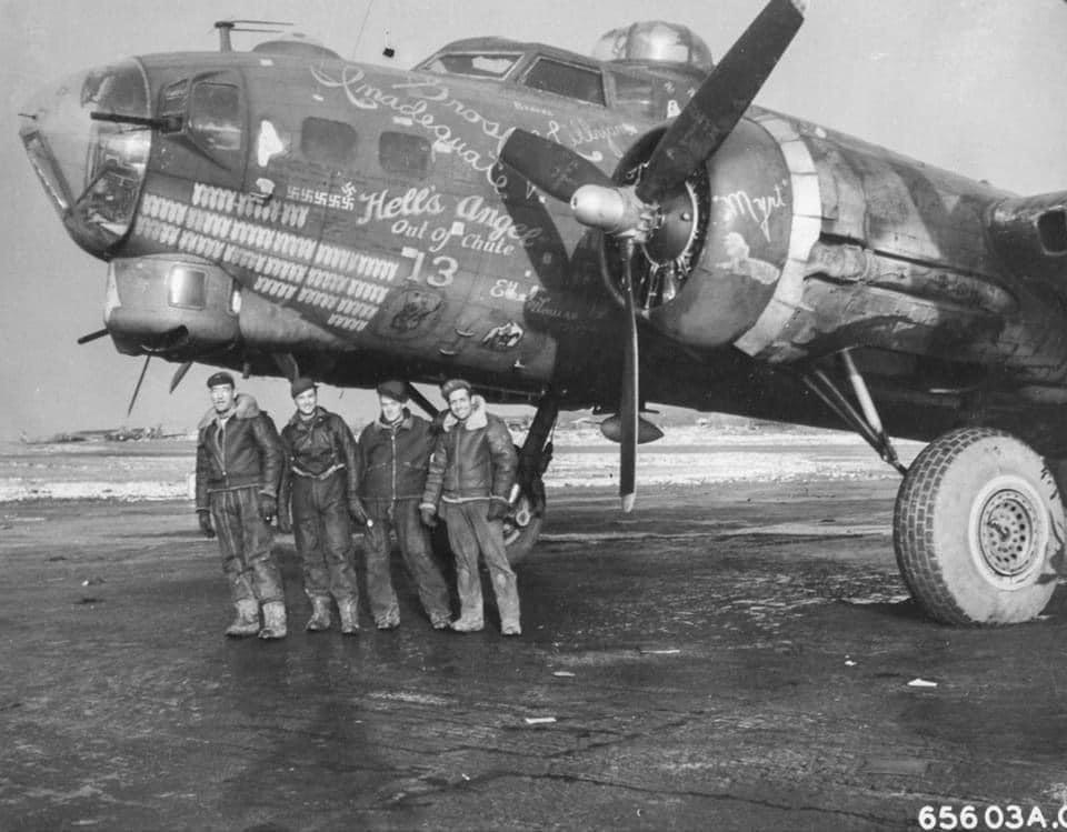 Boeing B-17F-25-BO 41-24577 Hell's Angels 358BS/303BG VK-D