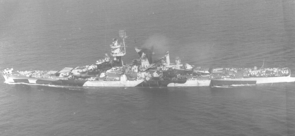 USS Alaska (CB-1) Port side view while underway, possibly soon after commissioning.