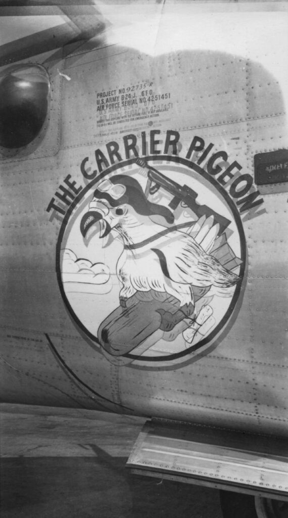 Consolidated B-24 Liberator The Carrier Pigeon s/n 42-51451 of the 389BG 564BS coded YO-M