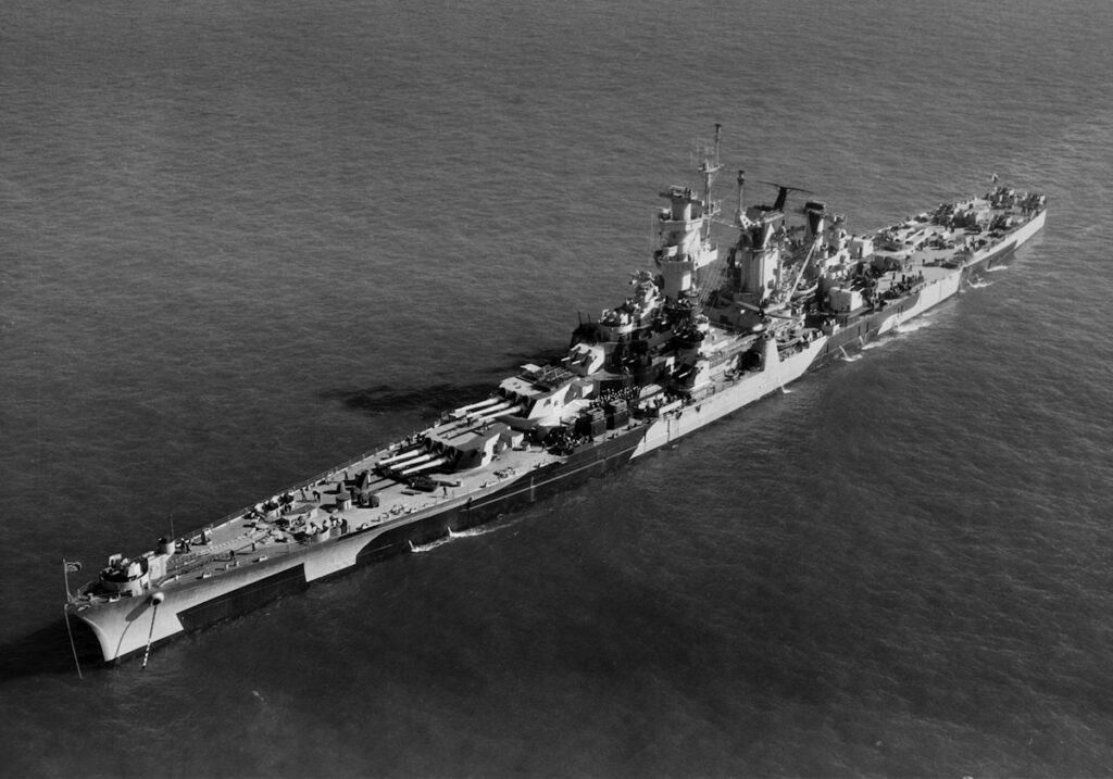 USS Alaska (CB-1) anchored off Philadelphia, 13 November 1944