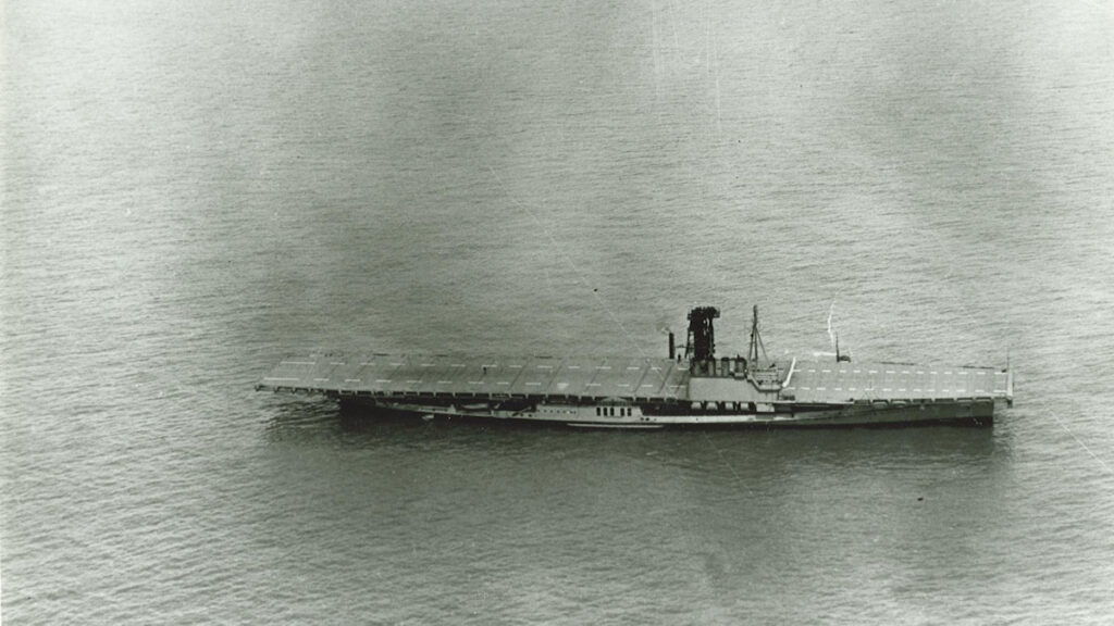 USS Wolverine IX-64 at anchor in Lake Michigan off Chicago, Illinois, United States, 6 Apr 1943