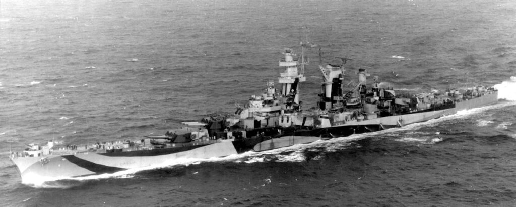 USS Guam underway during her shakedown cruise in November 1944