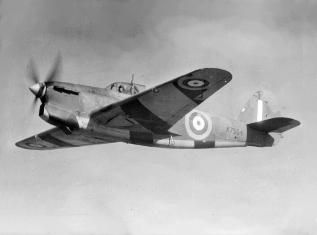 Hawker Henley Mk.II K7554 after conversion as the first TT Mark III prototype