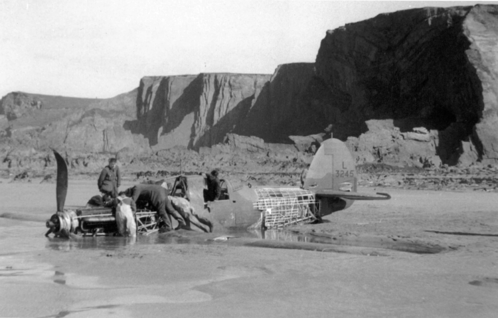 Hawker Henley TT Mk.III L3245 crashed on beach