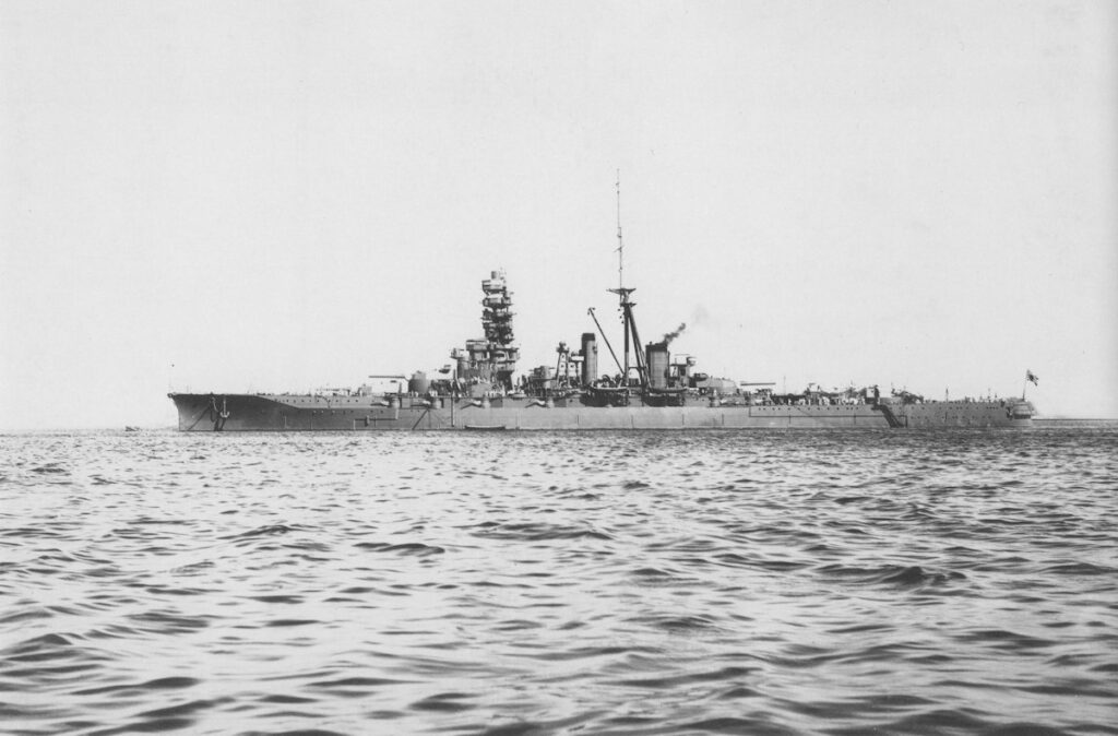 Hiei at Yokosuka after reconstruction