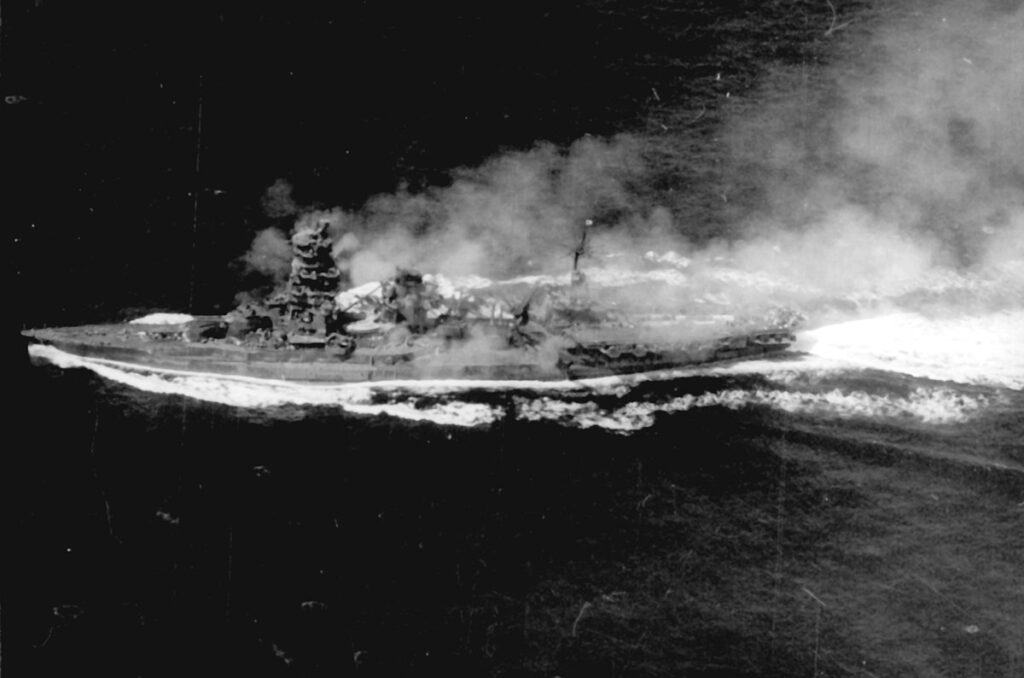 Ise underway during the Battle off Cape Engano 25 October 1944