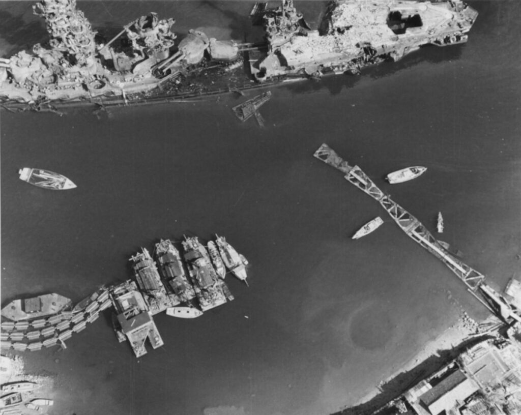 Ise sunk off Kure, 8 October 1945