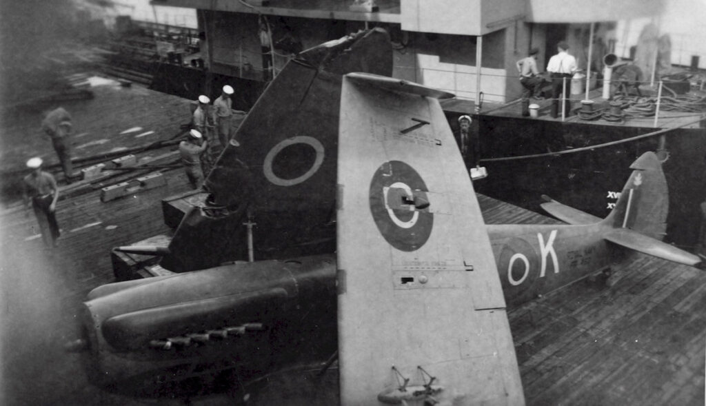 Supermarine Seafire on HMCS Warrior