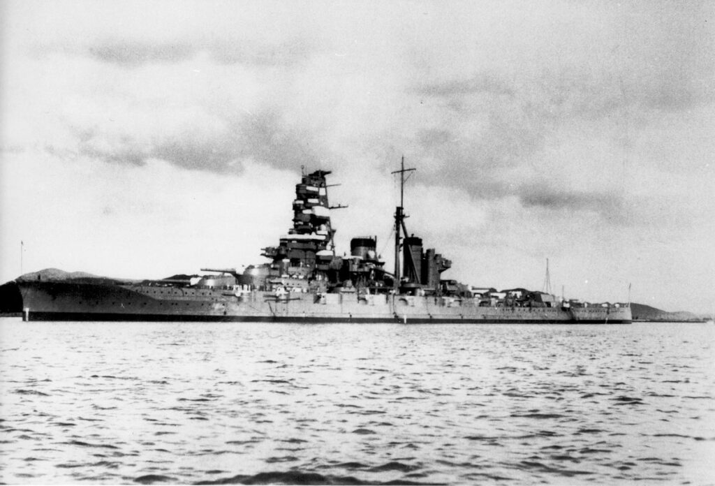 Haruna off Yokosuka, Japan in 1935