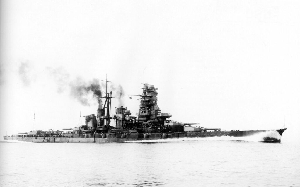 Kongō on sea trials 14 November 1936 off the coast of Tateyama