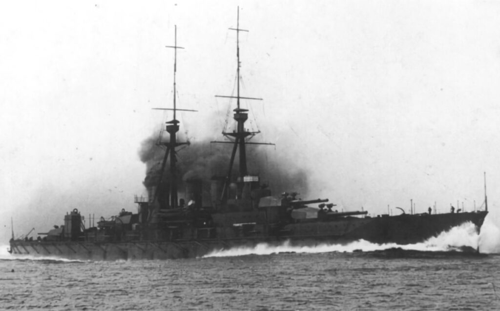 Kongo seen on sea trials in 1913