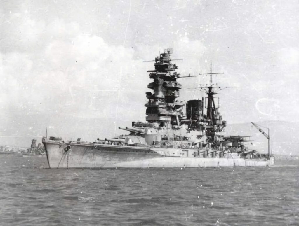 Nagato seen in October 1944