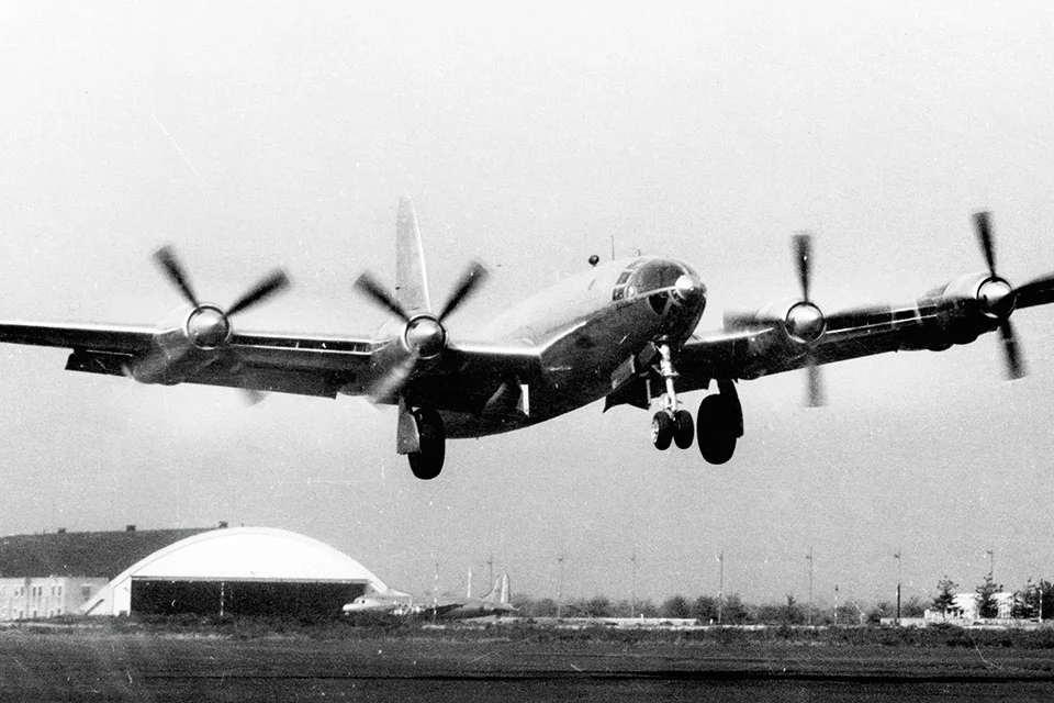 Republic XF-12 Rainbow taking off