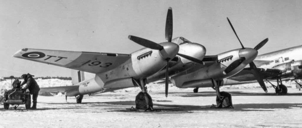 de Havilland Sea Hornet F.20 TT193 was sent to Edmonton, Alberta, for winter trials in 1948