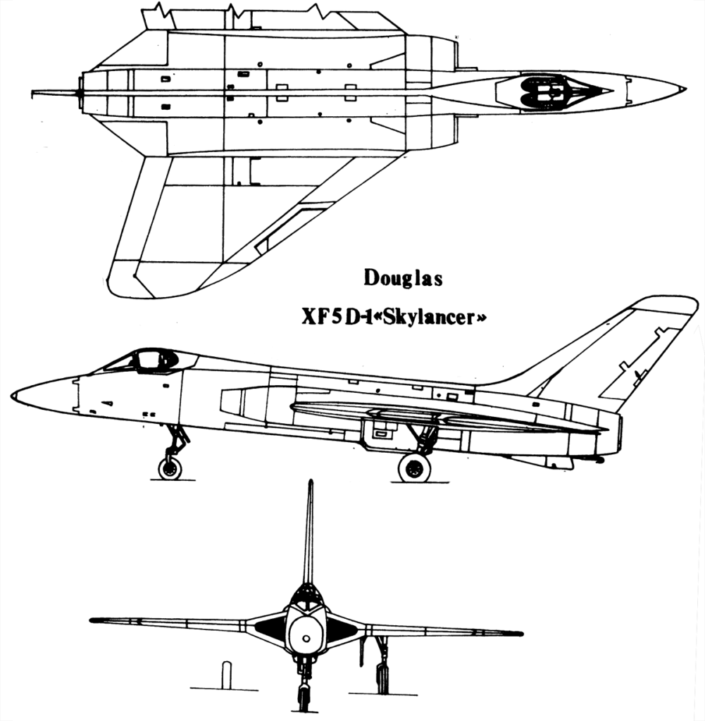 Douglas XF5D Skylancer line drawing