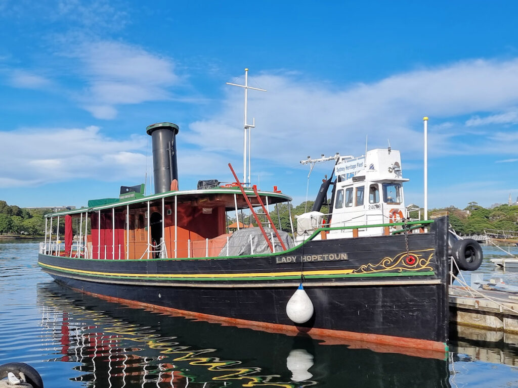 Steam Launch Lady Hopetoun starboard side