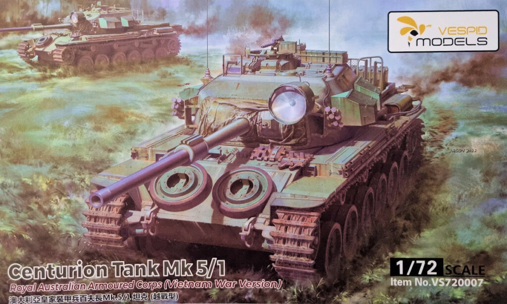 Centurion Mk 5/1 Royal Australian Armoured Corps Vietnam. 1:72 Scale Model Kit Box Art Vespid Models