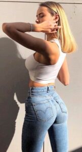 Beautiful Sexy Blonde in Jeans