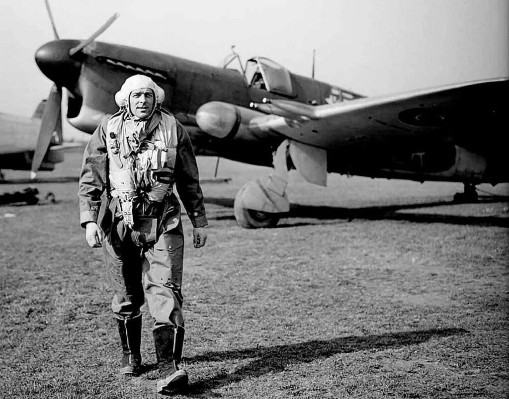 Fairey Firefly 15th March 1945. A Fleet Air Arm Officer wearing the new Naval Immersion Suit