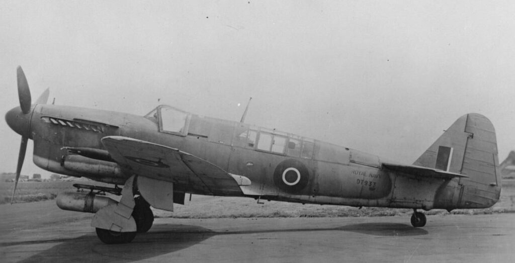 Fairey Firefly NF Mk I Night Fighter variant with AI radar in a ventral pod in 1945