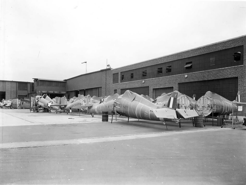 Grumman Wildcat Mk.IV at a storage unit