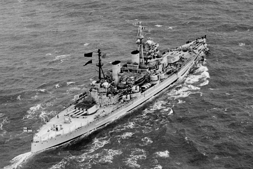 HMS Anson in 1949