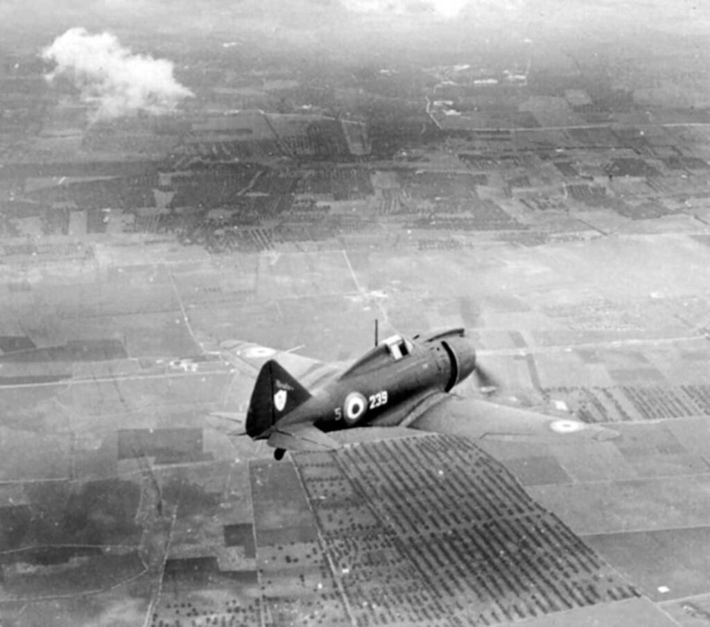 Reggiane Re.2002 fighter in the service of the pro-Allied Badoglio government, 1943