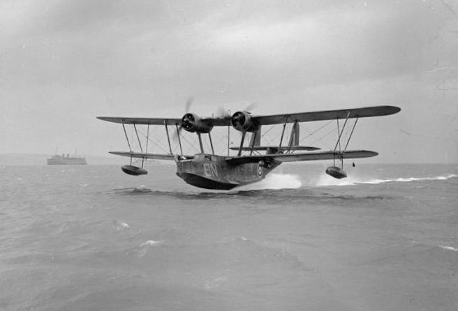 Supermarine Stranraer touches down at RAF Stranraer March 1940