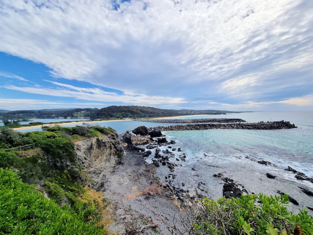 Seal Rocks from Bar Rock Lookout Australia Rock