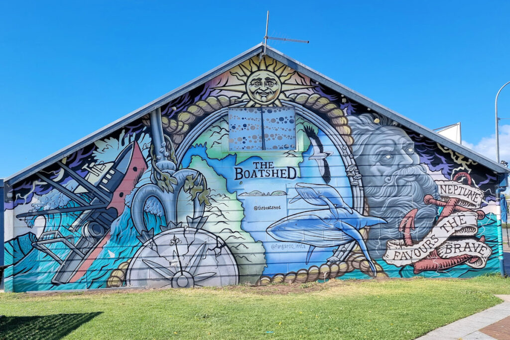 Street Art on the Boatshed Batemans Bay Sculpture Walk