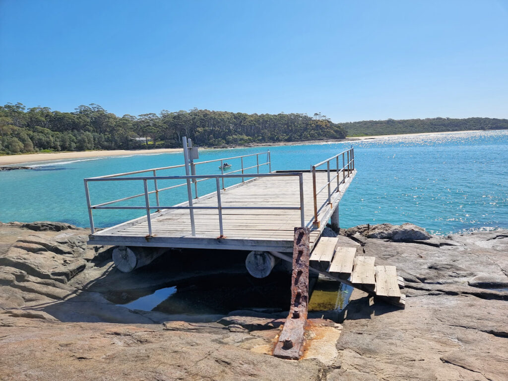 The Gantry and rusting remains of the original jetty