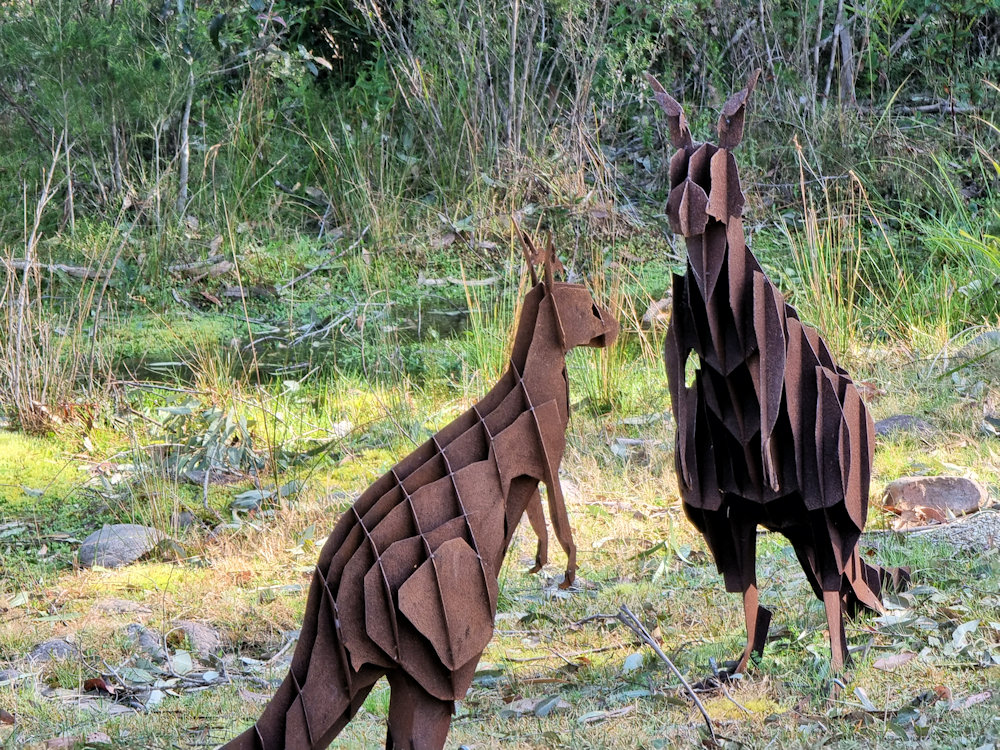 Kangaroo sculptures