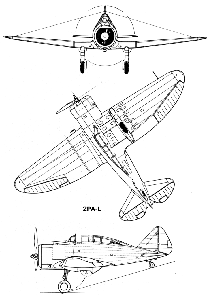 Seversky 2PA-L Line Drawing