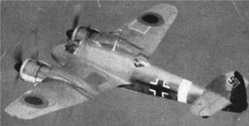 Bristol Beaufighter in Luftwaffe markings 1943