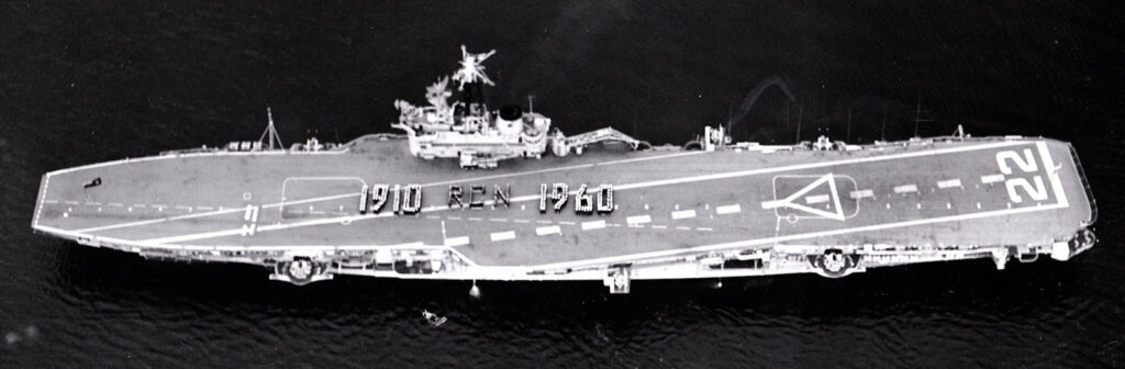 HMCS Bonaventure (CVL 22), celebrating the RCN's 50th Anniversary in 1960