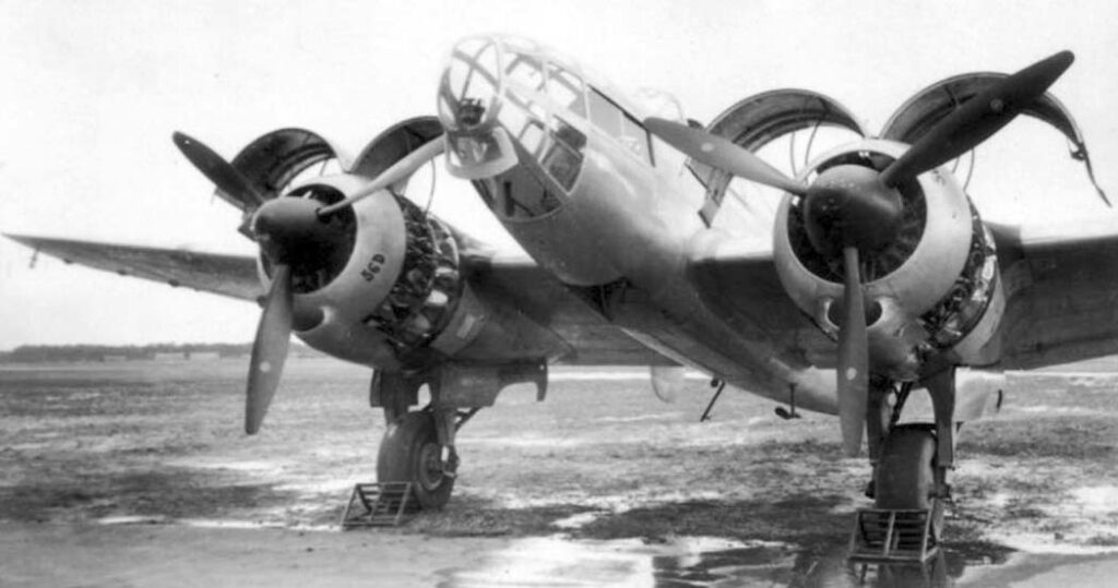 Bloch MB.175 with its engine cover open